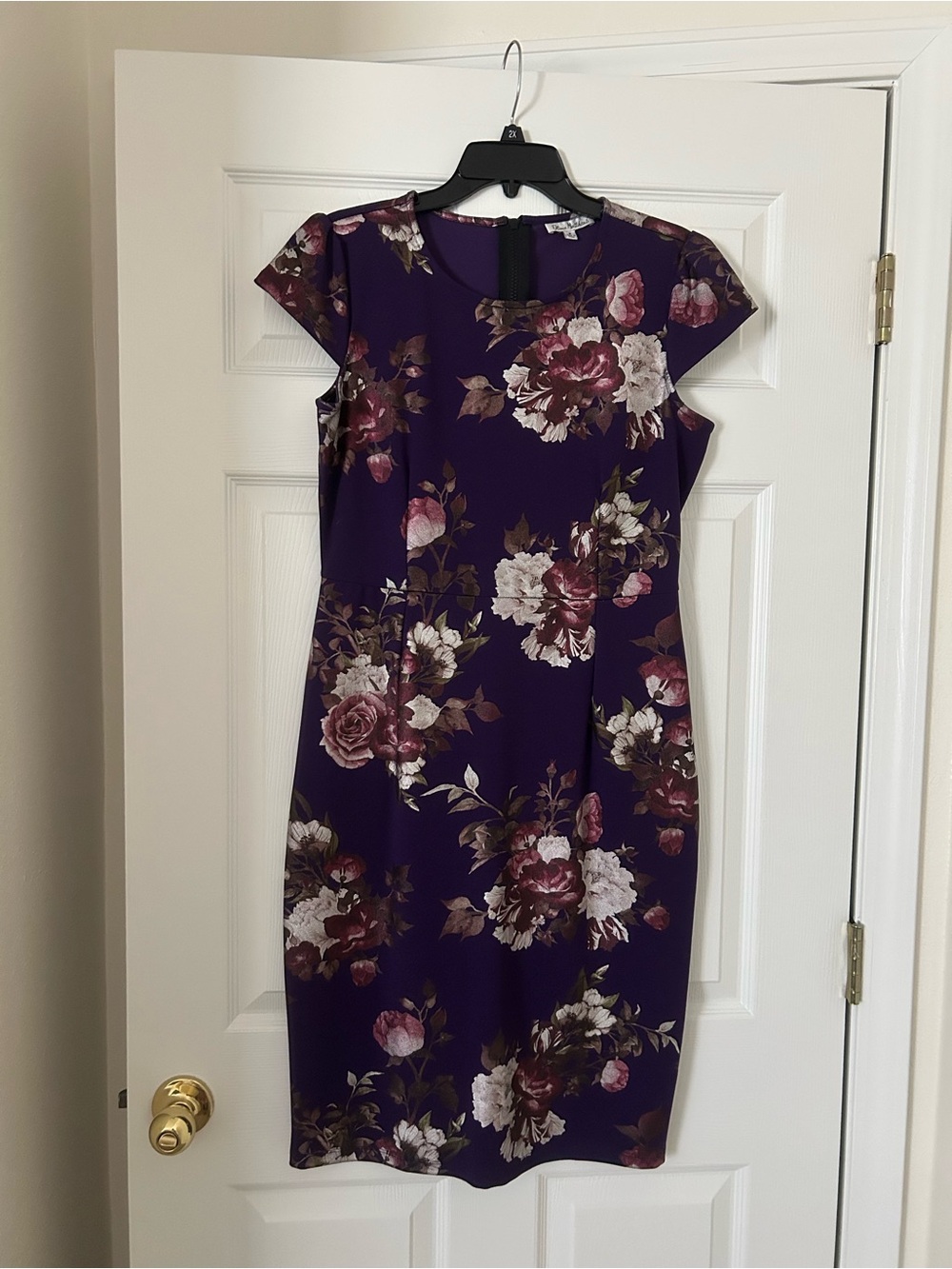 Floral Sheath Dress in Purple